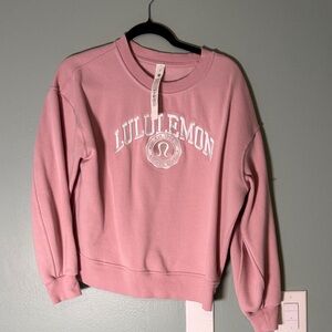 lululemon athletica Dusty Pink Logo Crewneck Sweatshirt